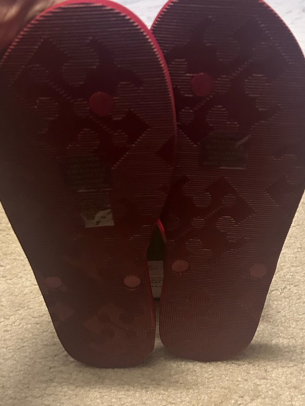 NWT TORY BURCH KIRA padded flip flops in TORY RED!!! - Picture 3 of 16
